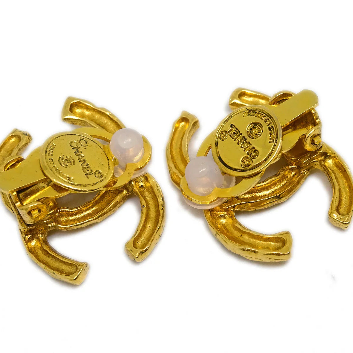 Chanel Gold CC Earrings Clip-On
