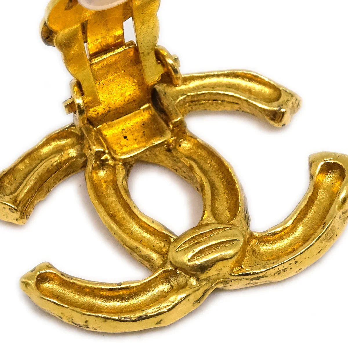 Chanel Gold CC Earrings Clip-On