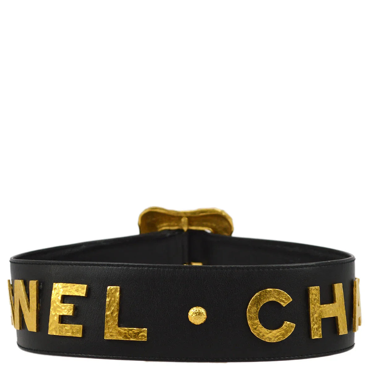 Chanel Buckle Belt Black 93P #70/28 Small Good