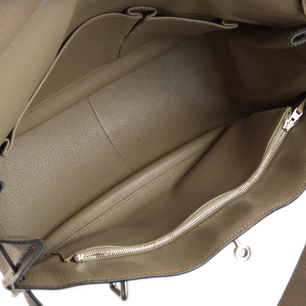 Hermes 2009 Tourterelle Taurillon Clemence Jypsiere 34 Shoulder Bag