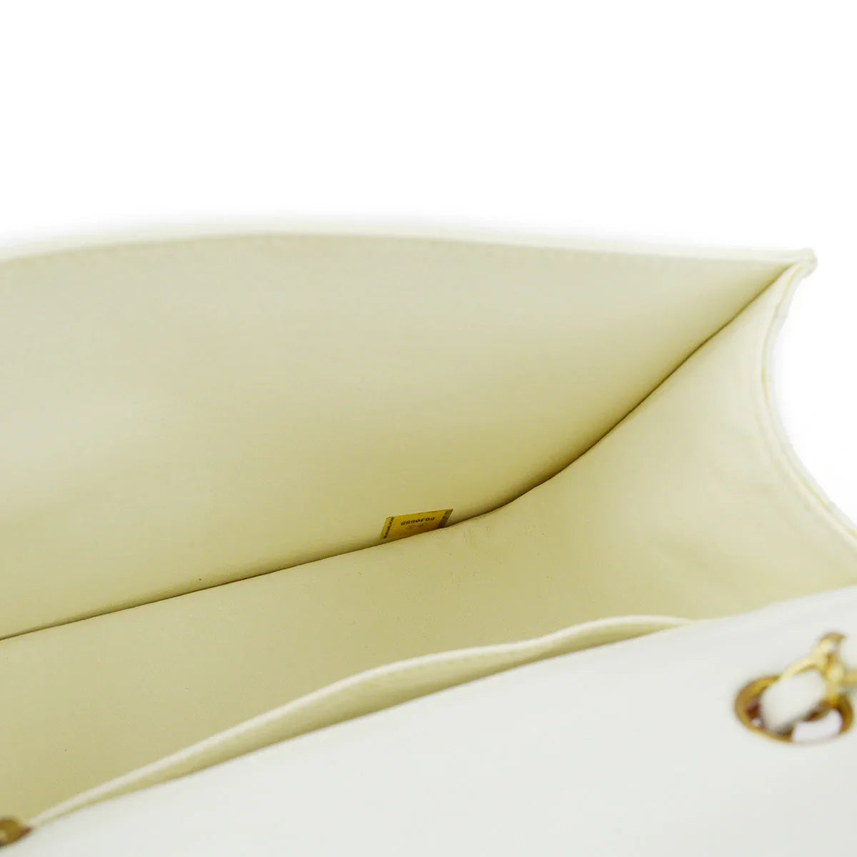 Chanel 2000-2001 White Orange Tweed Lambskin Chain Shoulder Bag