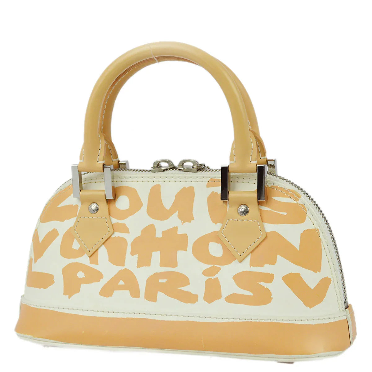 Louis Vuitton 2001 Beige Graffiti Alma PM Handbag M92178