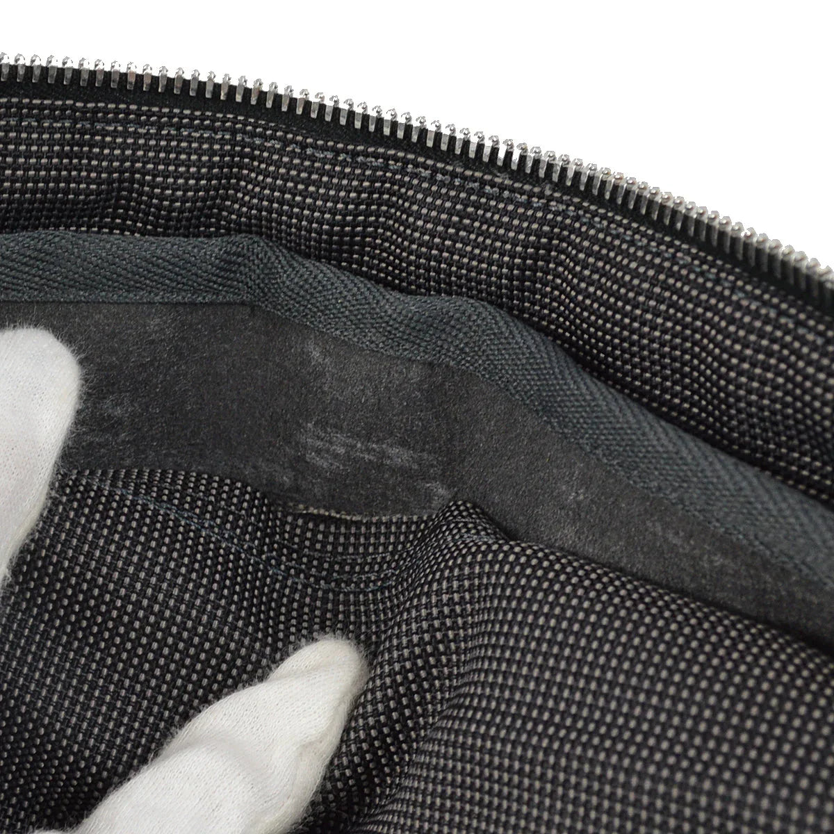 Hermes Gray Canvas Herline Tote MM Bag