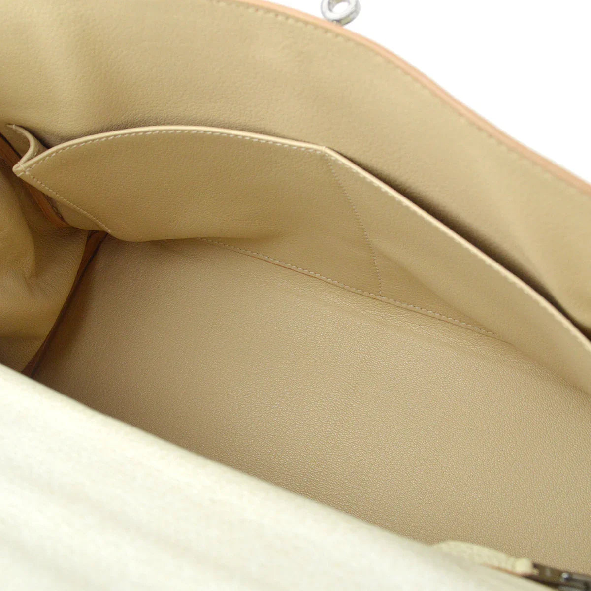 Hermes 2001 Ivory Buffalo Kelly 32 Retourne 2way Shoulder Handbag