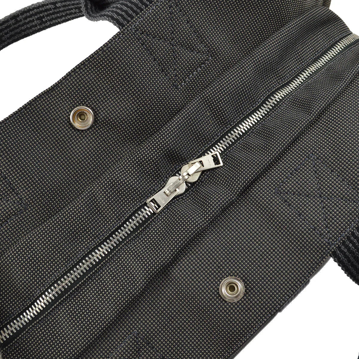 Hermes Gray Canvas Herline Tote MM Bag