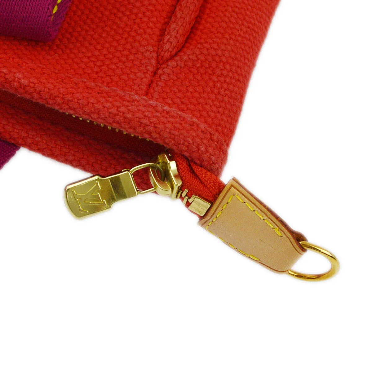 Louis Vuitton 2005 Red Purple Antigua Cabas PM Tote Bag M40037