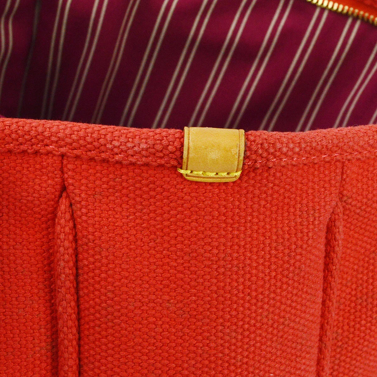 Louis Vuitton 2005 Red Purple Antigua Cabas MM Tote Bag M40034