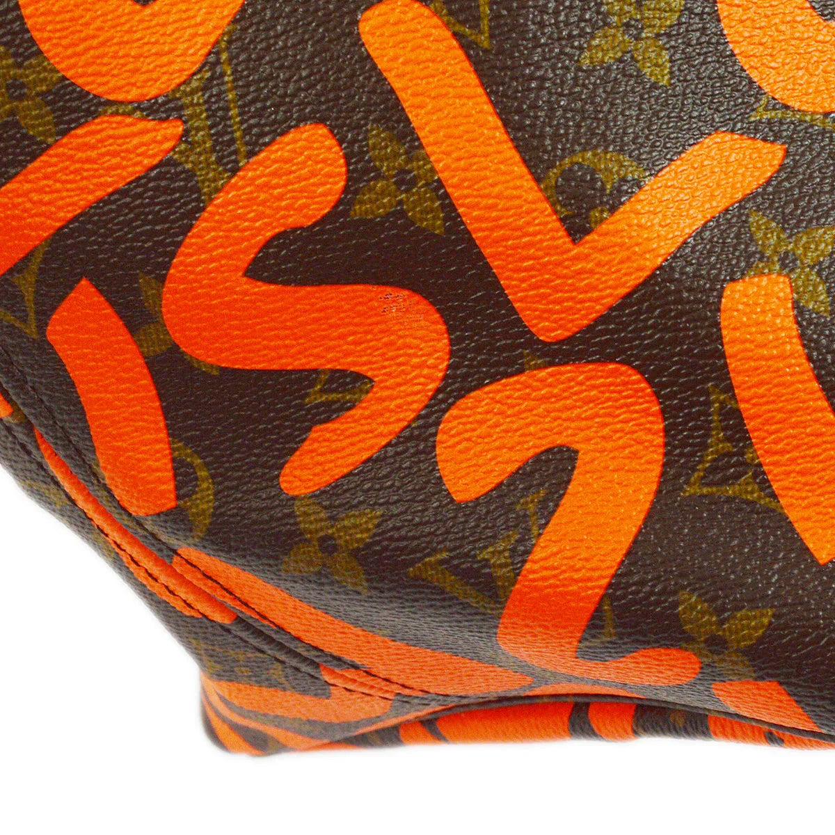 Louis Vuitton 2009 Orange Monogram Graffiti Neverfull GM Tote M93702