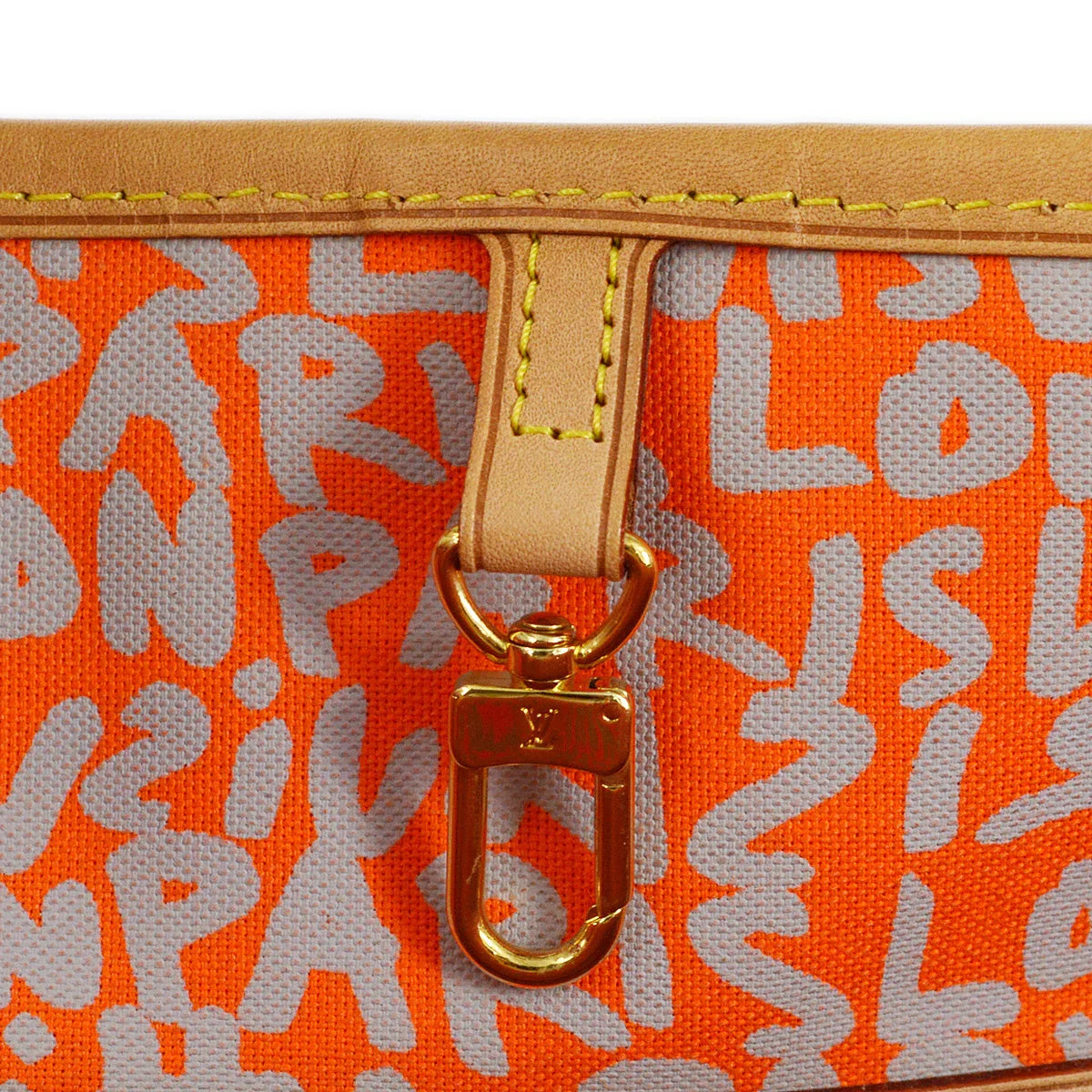 Louis Vuitton 2009 Orange Monogram Graffiti Neverfull GM Tote M93702