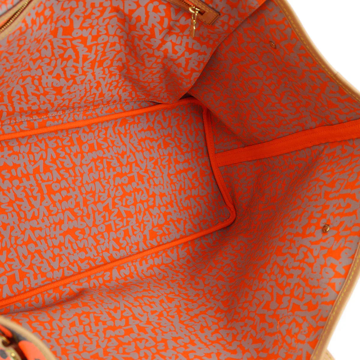Louis Vuitton 2009 Orange Monogram Graffiti Neverfull GM Tote M93702