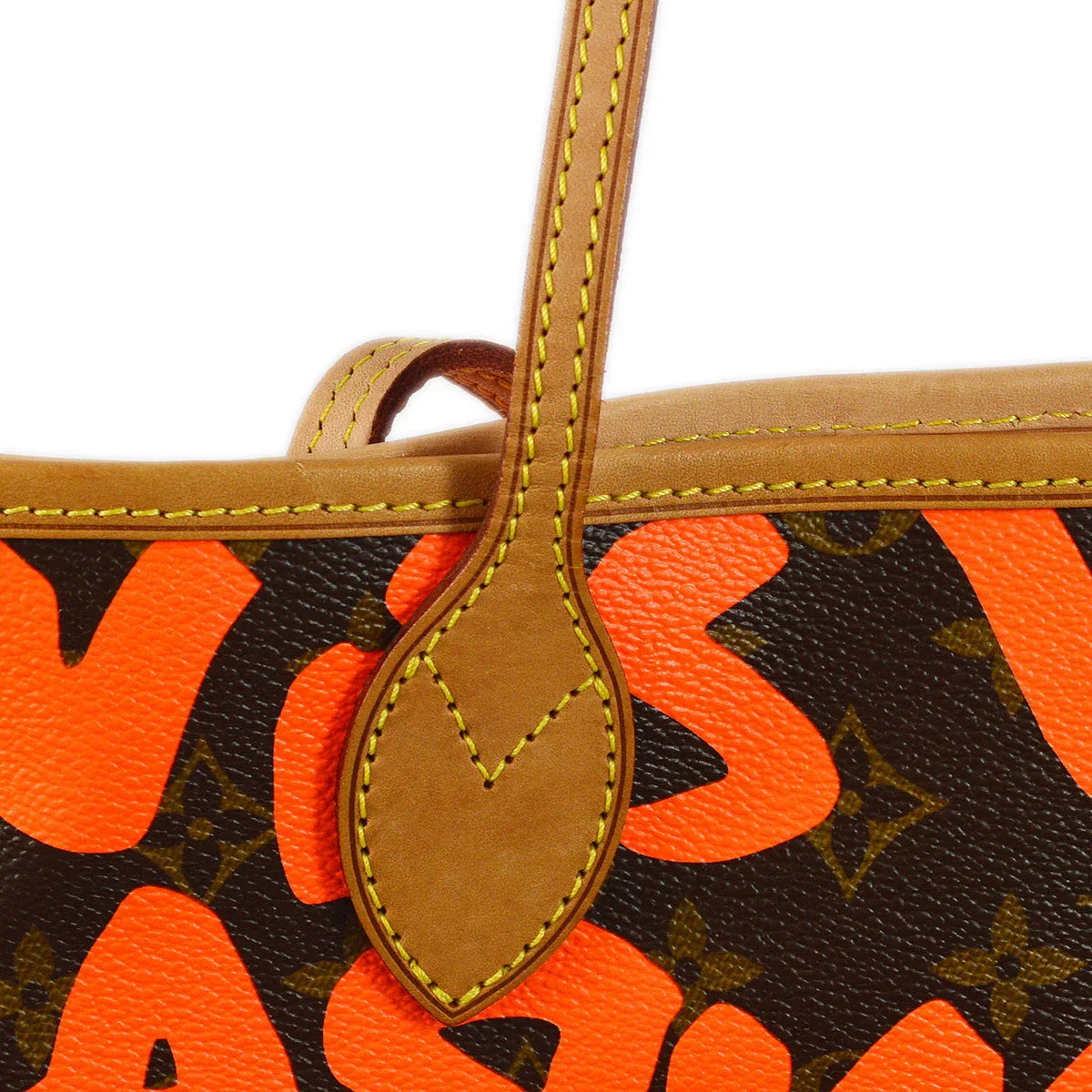 Louis Vuitton 2009 Orange Monogram Graffiti Neverfull GM Tote M93702