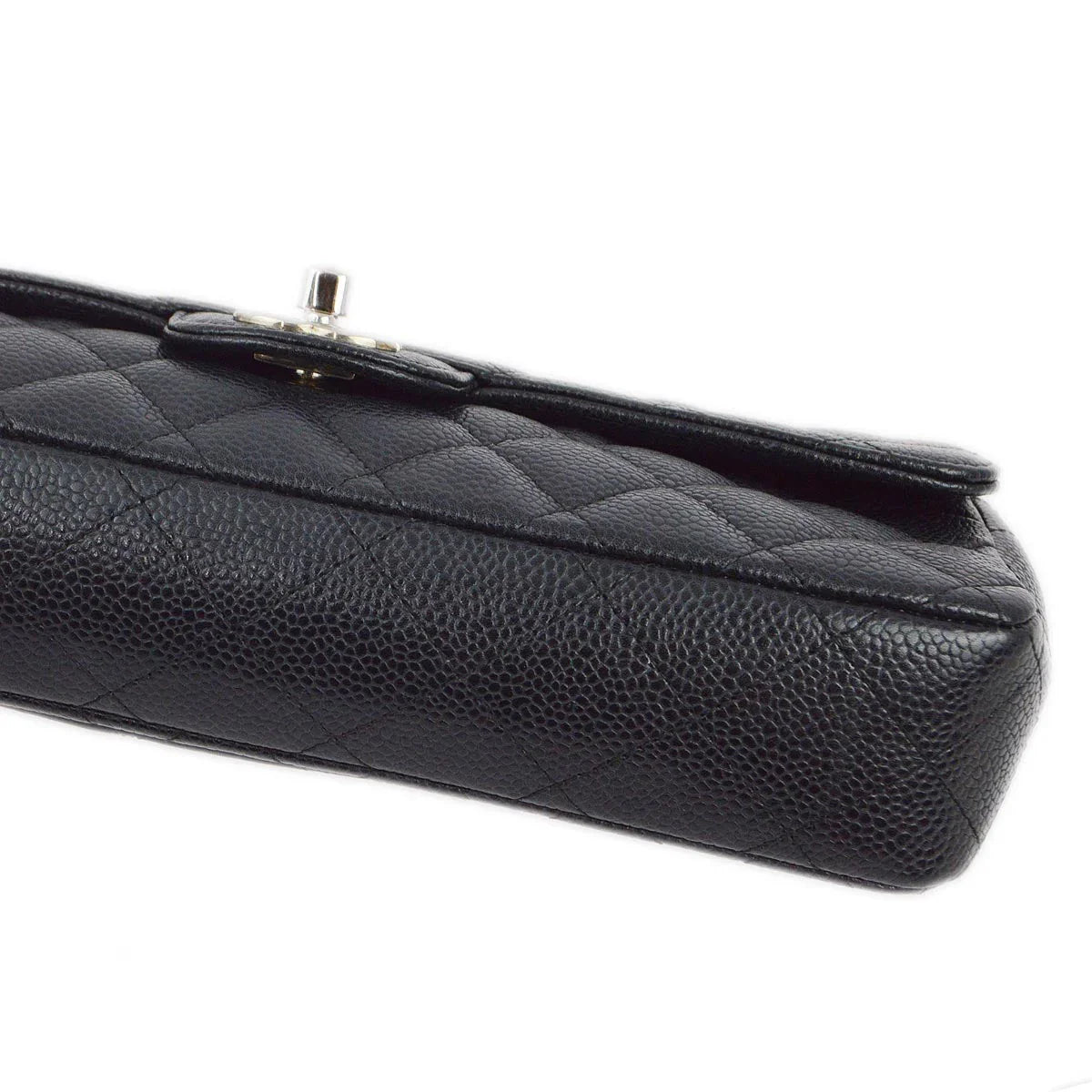Chanel 2006-2008 Black Caviar East West Shoulder Bag