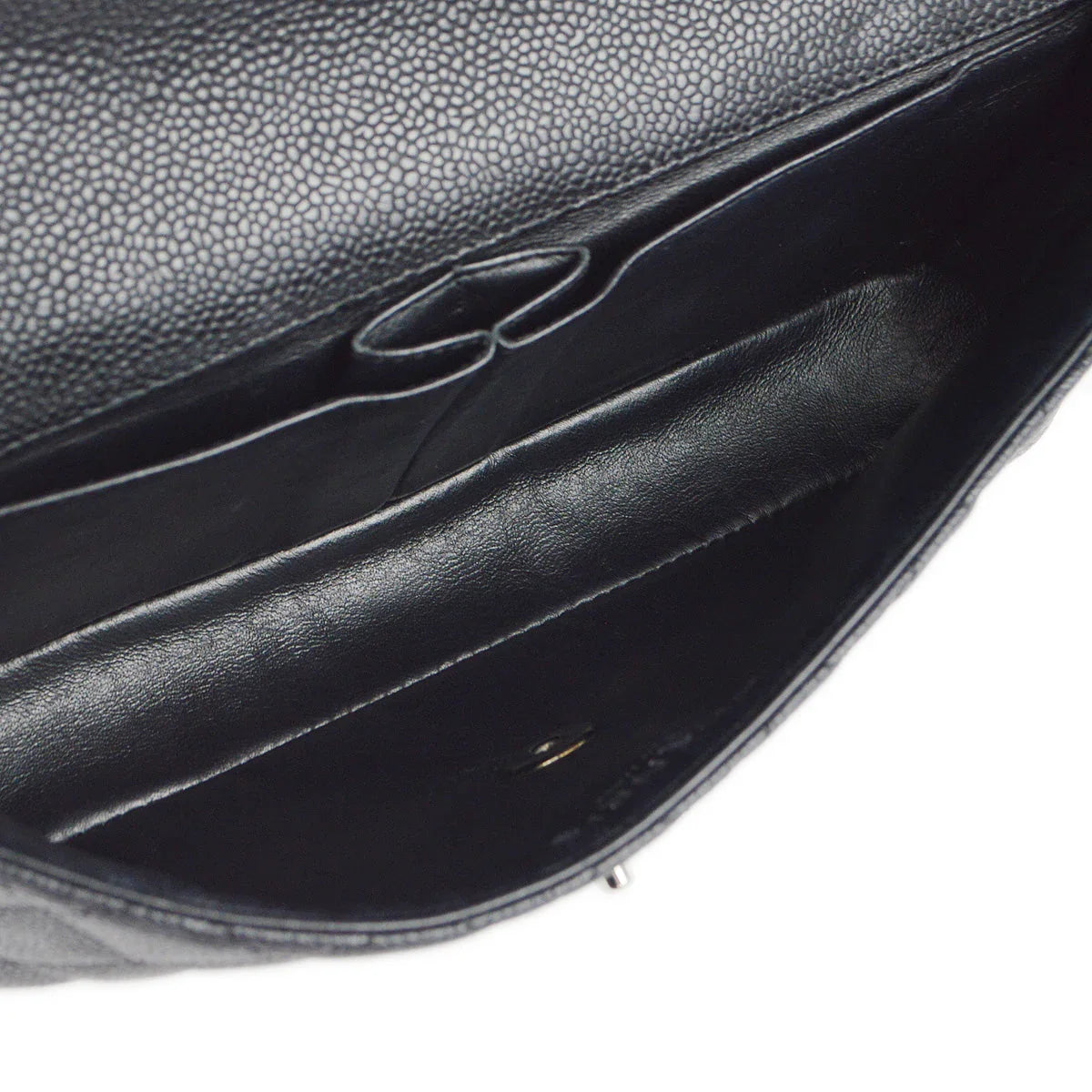 Chanel 2006-2008 Black Caviar East West Shoulder Bag