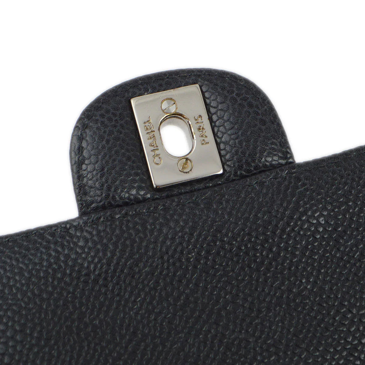 Chanel 2006-2008 Black Caviar East West Shoulder Bag