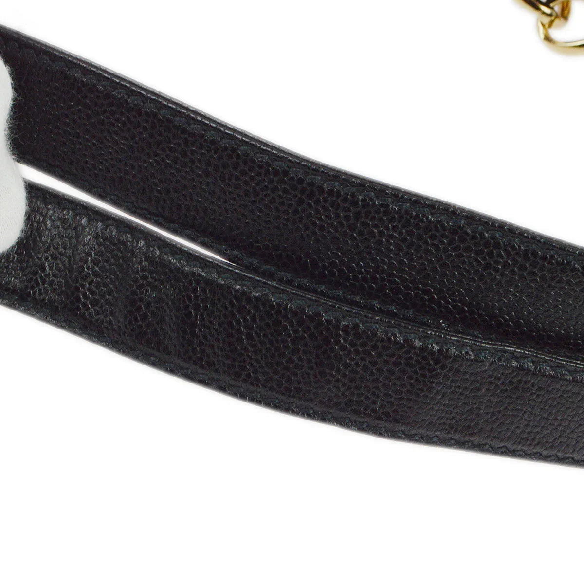 Chanel 2001-2003 Black Caviar Wild Stitch Choco Bar Chain Handbag
