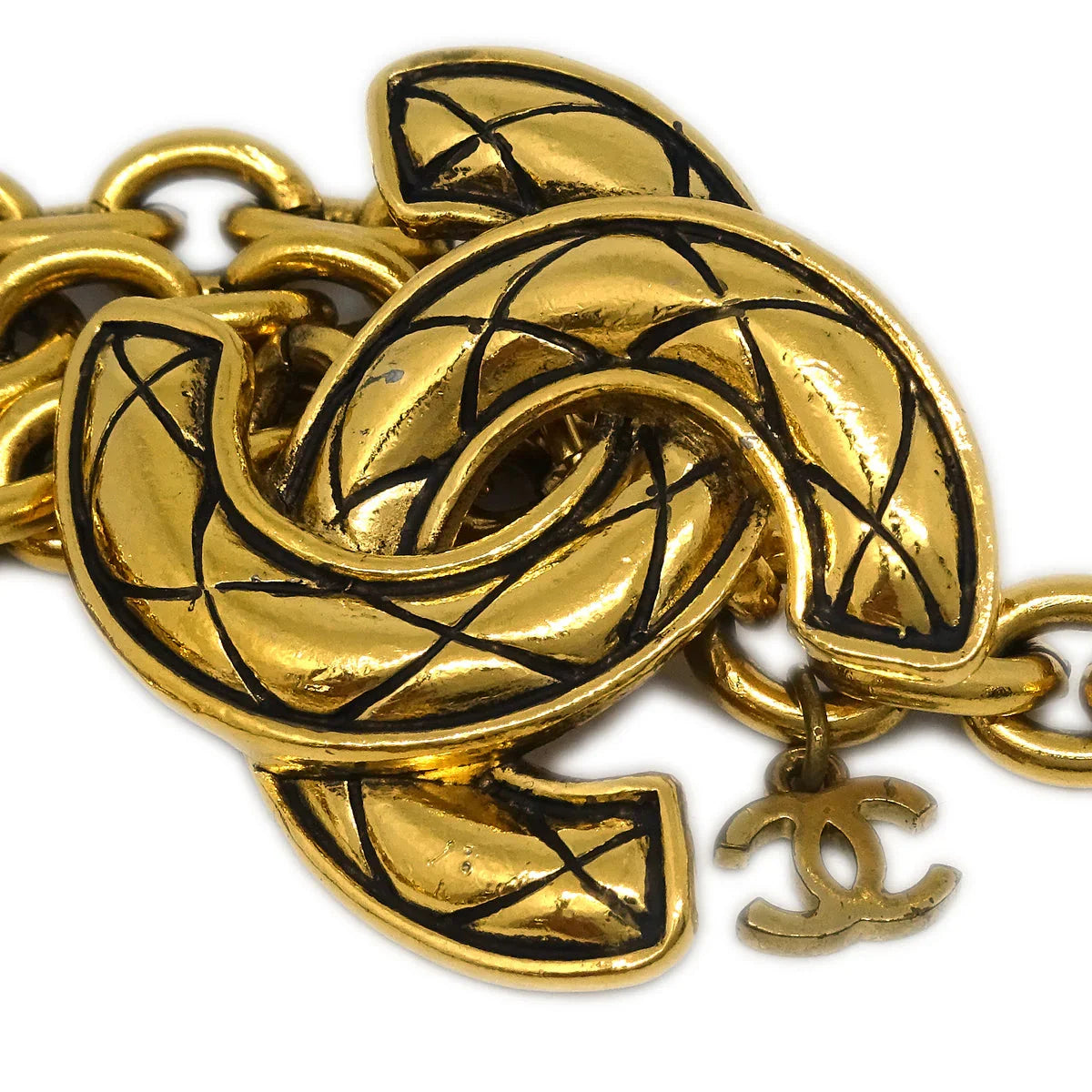 Chanel CC Gold Chain Belt 6051 Small Good