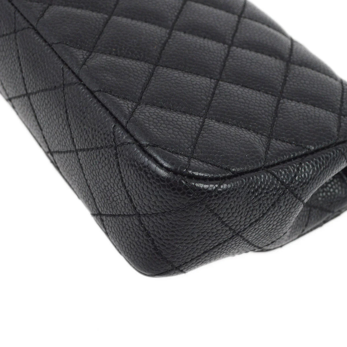 Chanel 2006-2008 Black Caviar East West Shoulder Bag