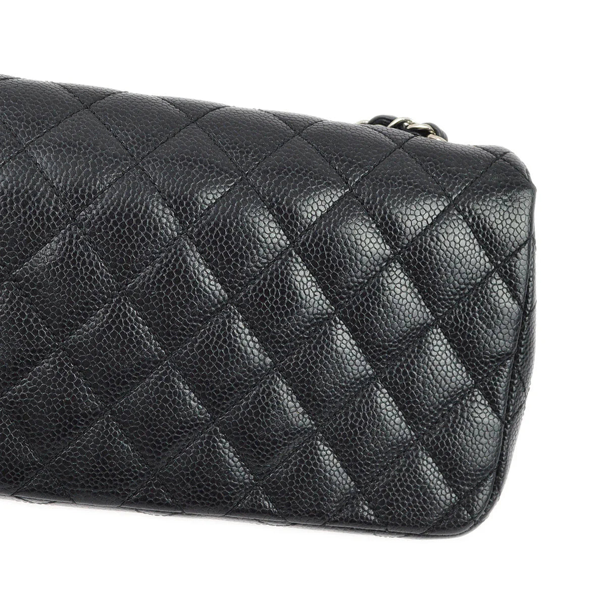 Chanel 2006-2008 Black Caviar East West Shoulder Bag