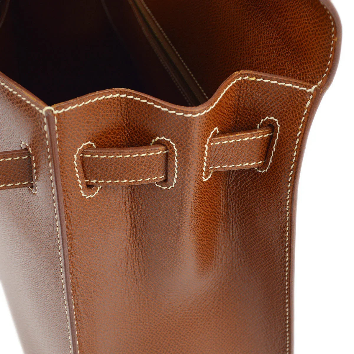 Hermes 2003 Noisette Veau Grain Lisse Kelly 32 Sellier Handbag