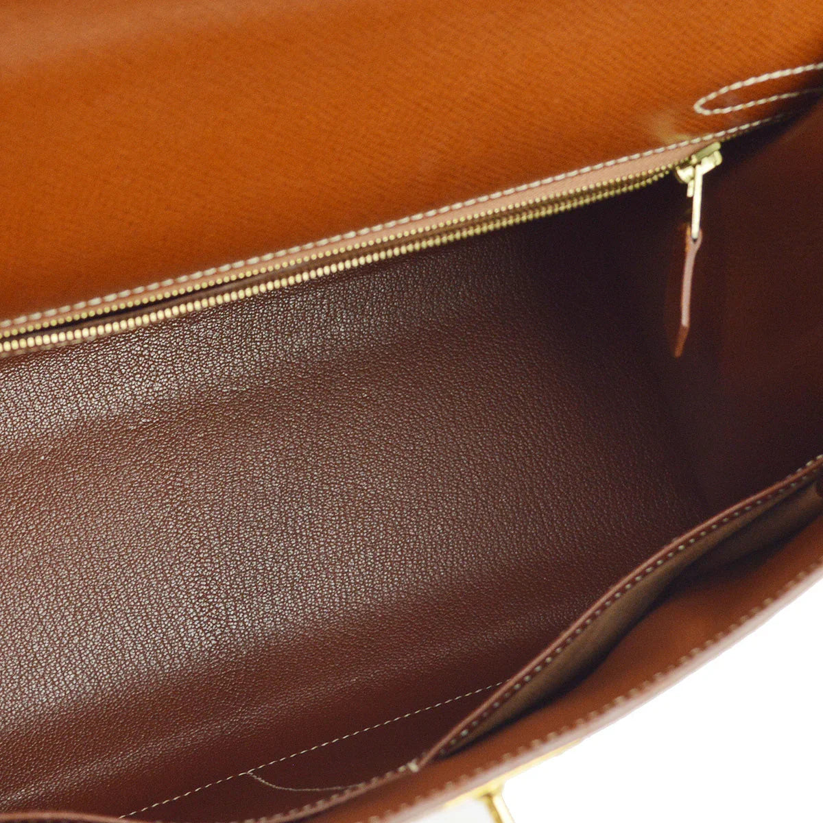 Hermes 2003 Noisette Veau Grain Lisse Kelly 32 Sellier Handbag