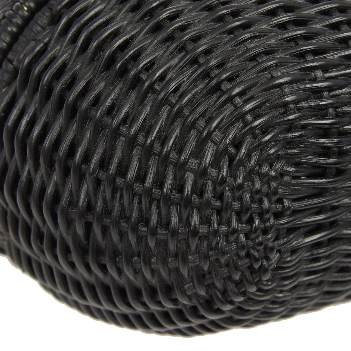 Chanel * 2004-2005 Black Rattan Basket 2way Shooulder Handbag