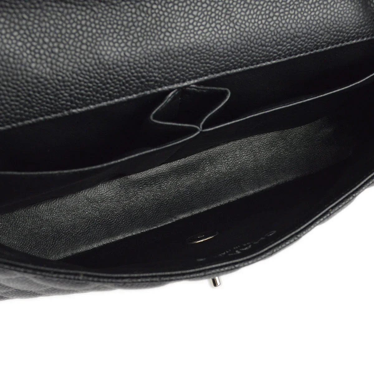 Chanel 2009-2010 Black Caviar East West Shoulder Bag