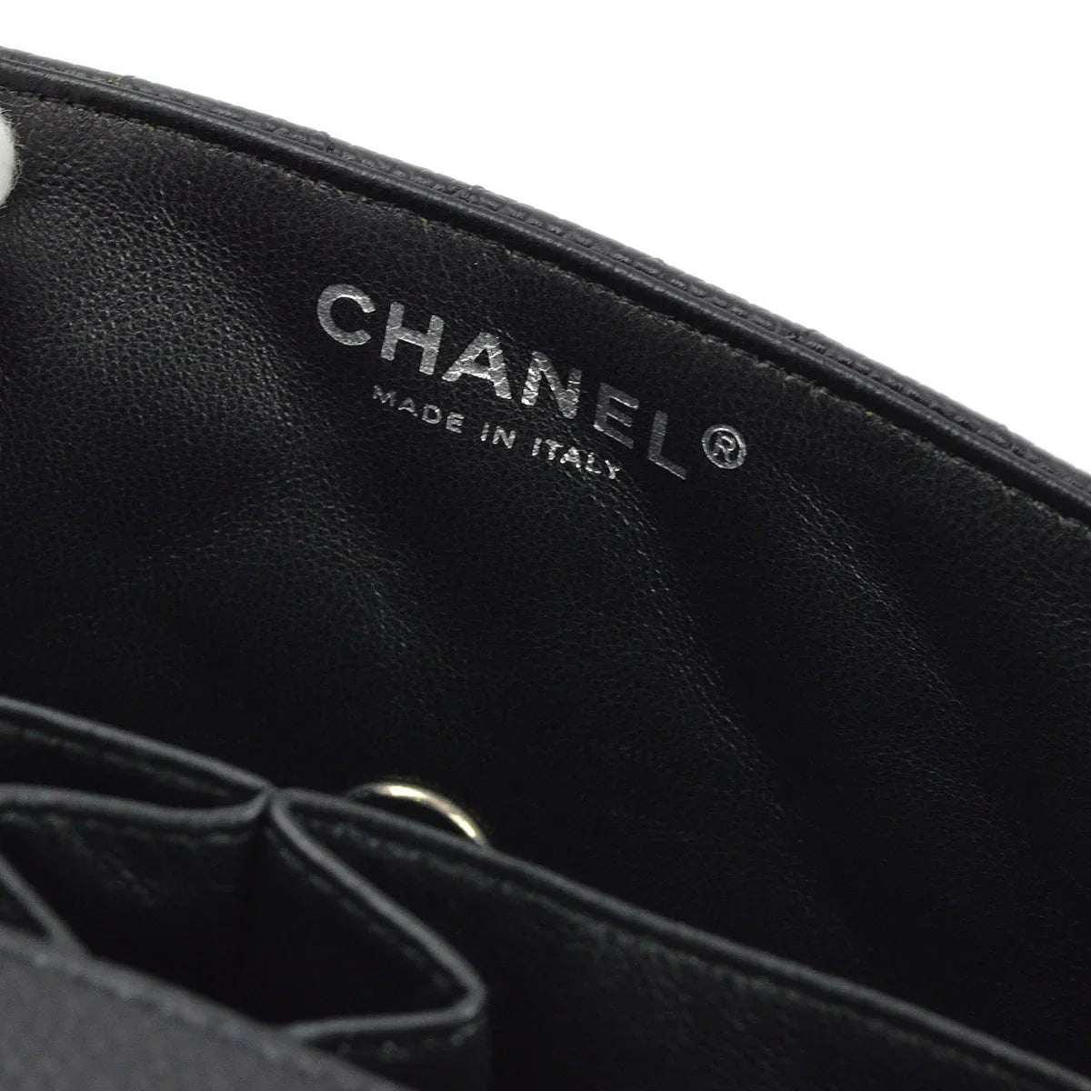 Chanel 2009-2010 Black Caviar East West Shoulder Bag