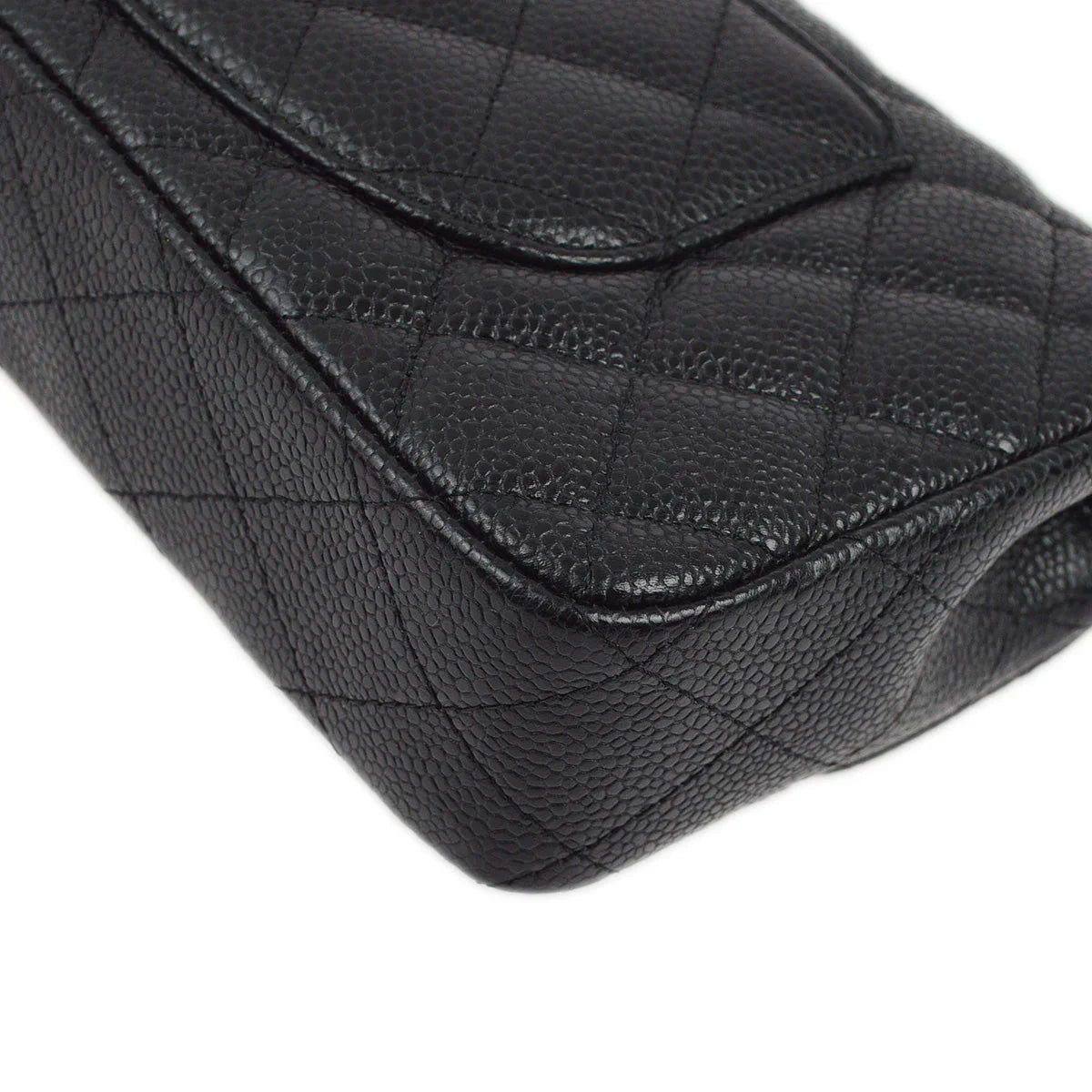 Chanel 2008-2009 Black Caviar East West Shoulder Bag