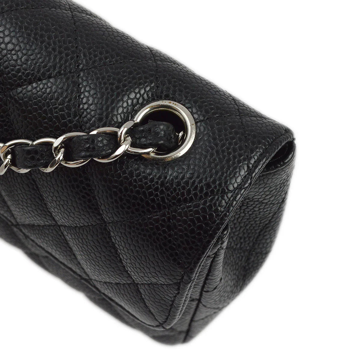 Chanel 2008-2009 Black Caviar East West Shoulder Bag