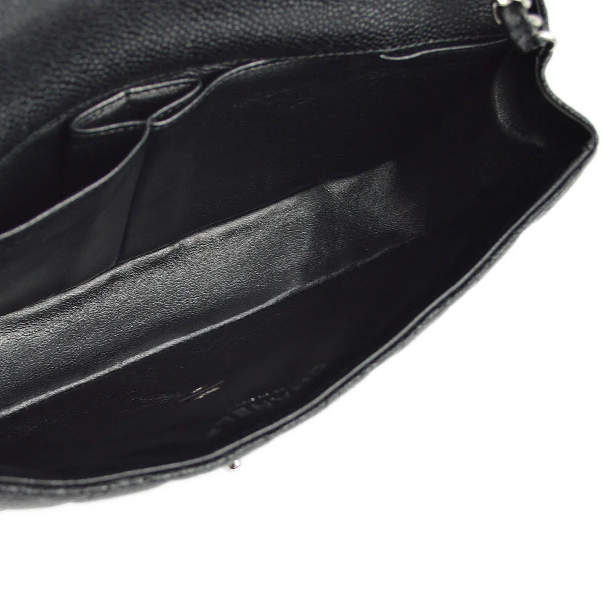 Chanel 2008-2009 Black Caviar East West Shoulder Bag