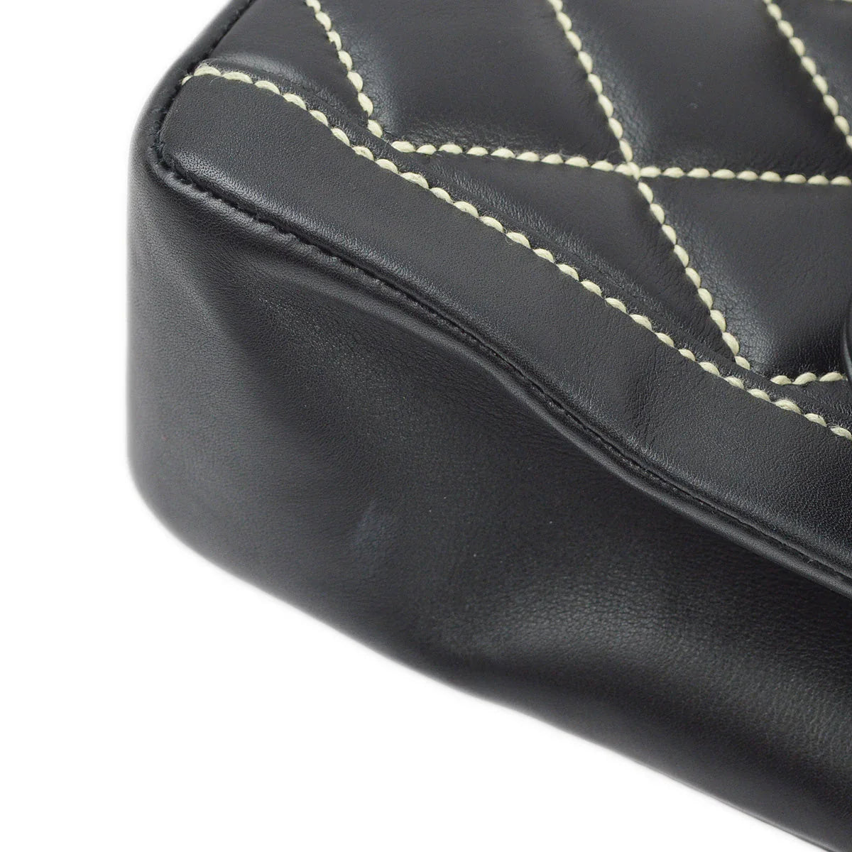 Chanel 2004-2005 Black Calfskin Wild Stitch Handbag