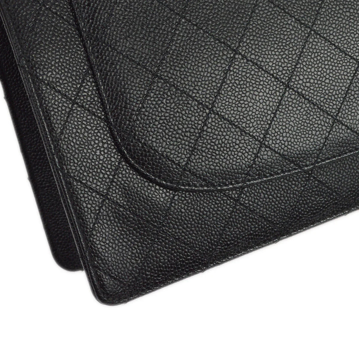 Chanel 1997-1999 Black Caviar Single Flap Shoulder Bag
