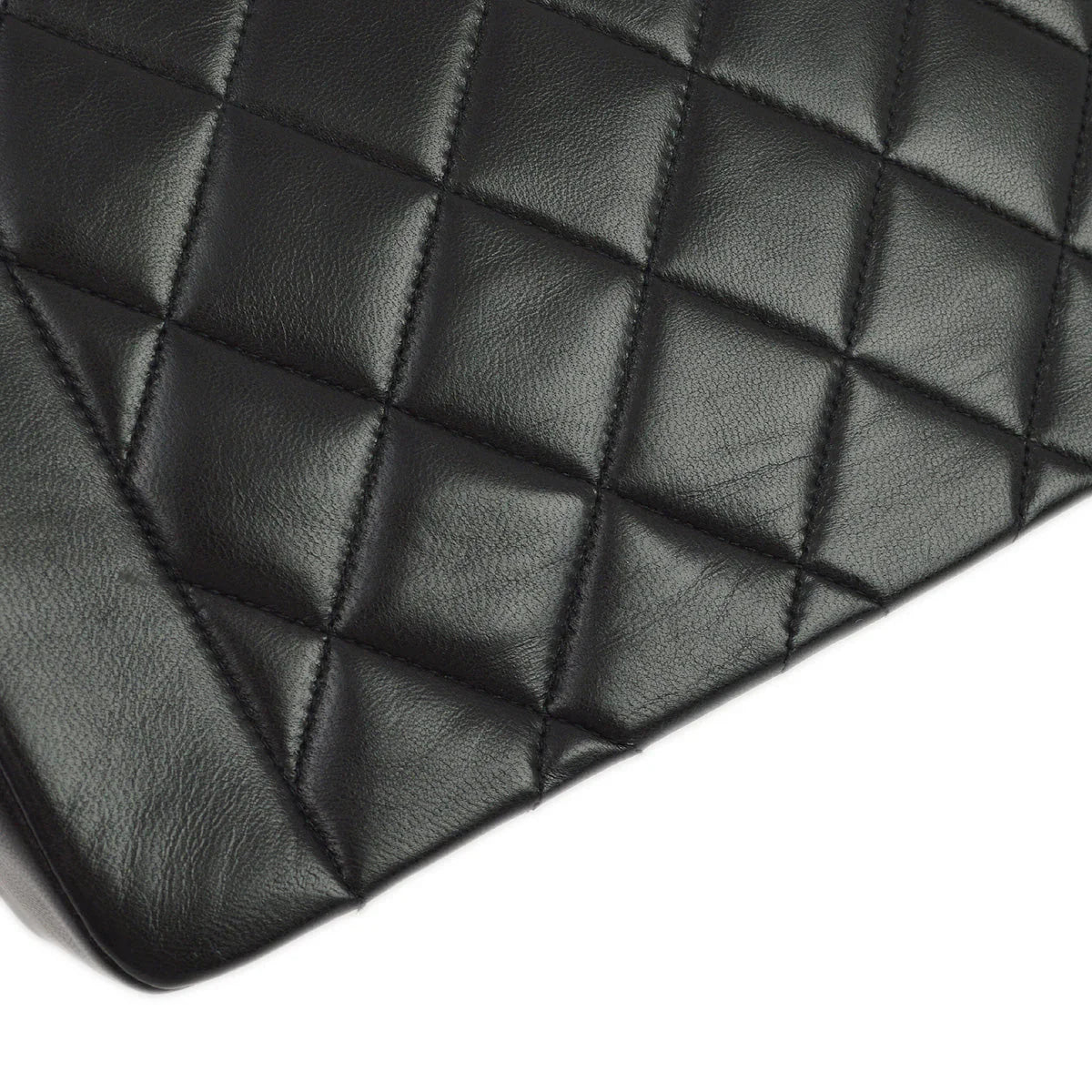 Chanel 1994-1996 Black Lambskin Medium Diana Shoulder Bag