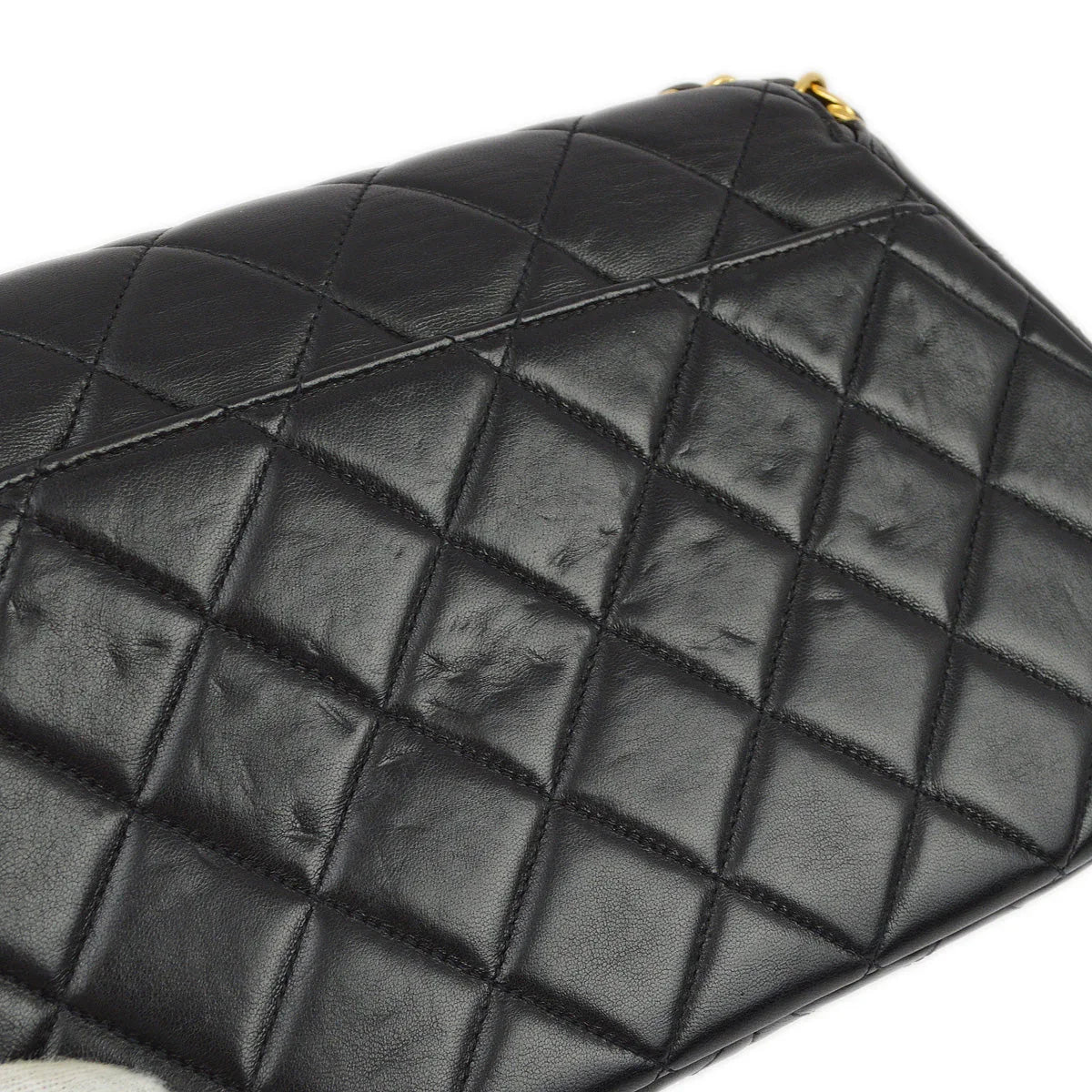 Chanel 1996-1997 Black Lambskin Chain Handbag