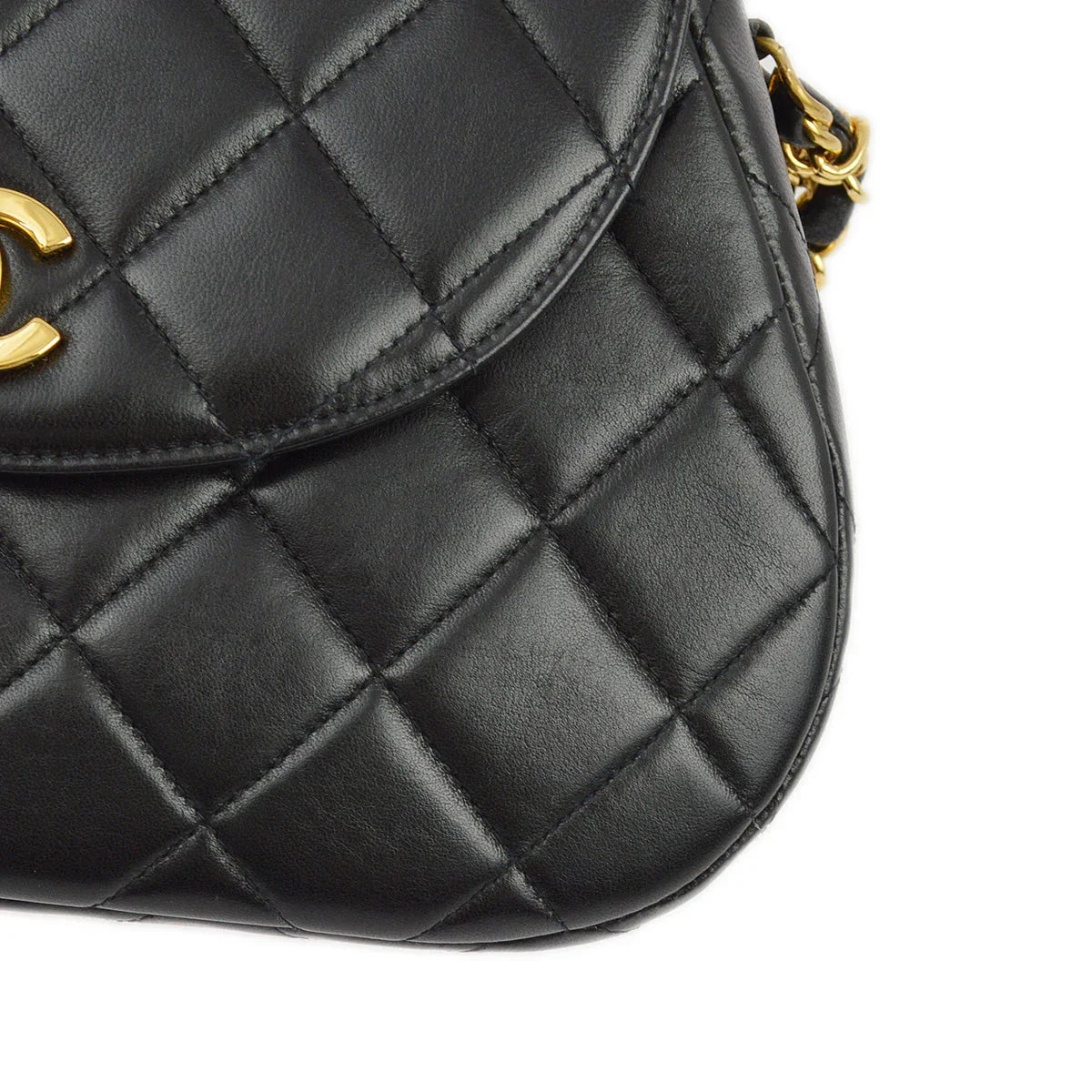 Chanel 1996-1997 Black Lambskin Chain Handbag