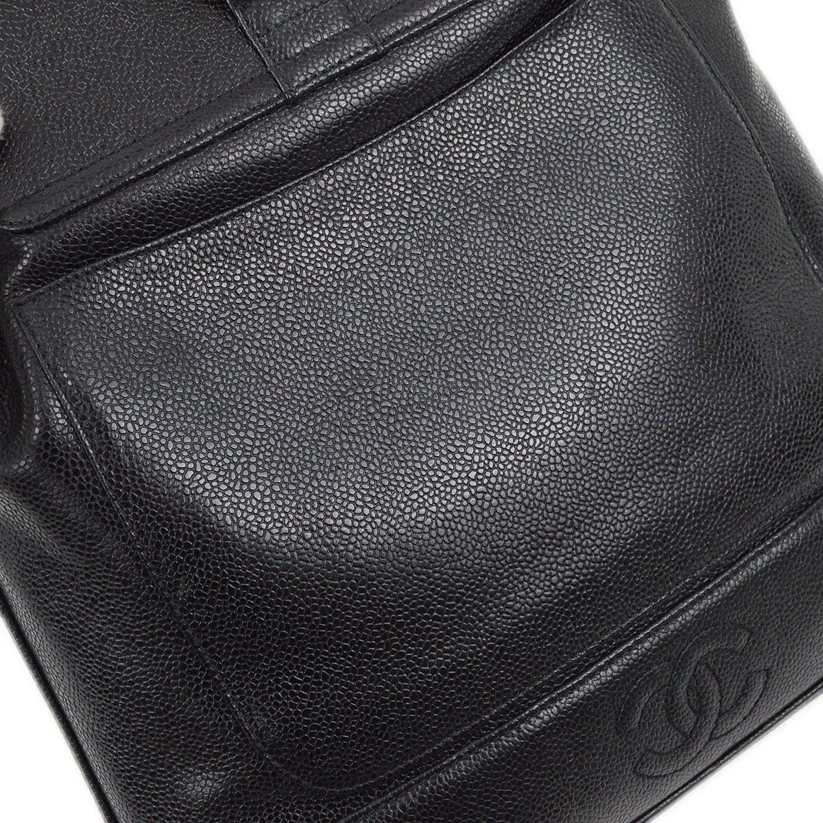 Chanel 1996-1997 Black Caviar Triple CC Backpack