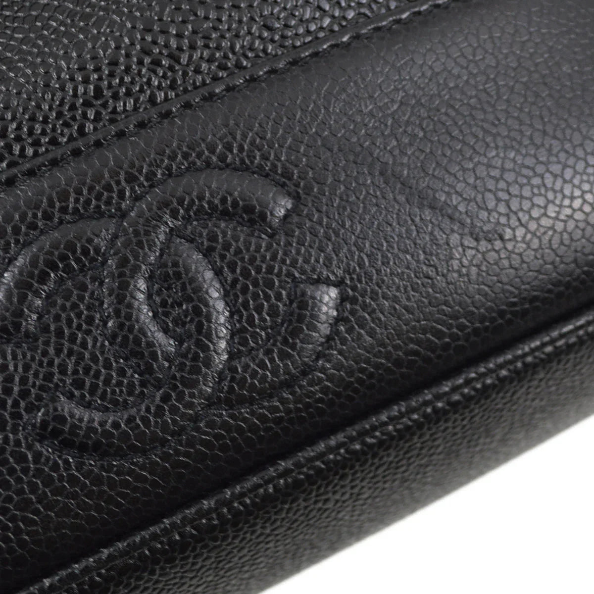 Chanel 1996-1997 Black Caviar Triple CC Backpack