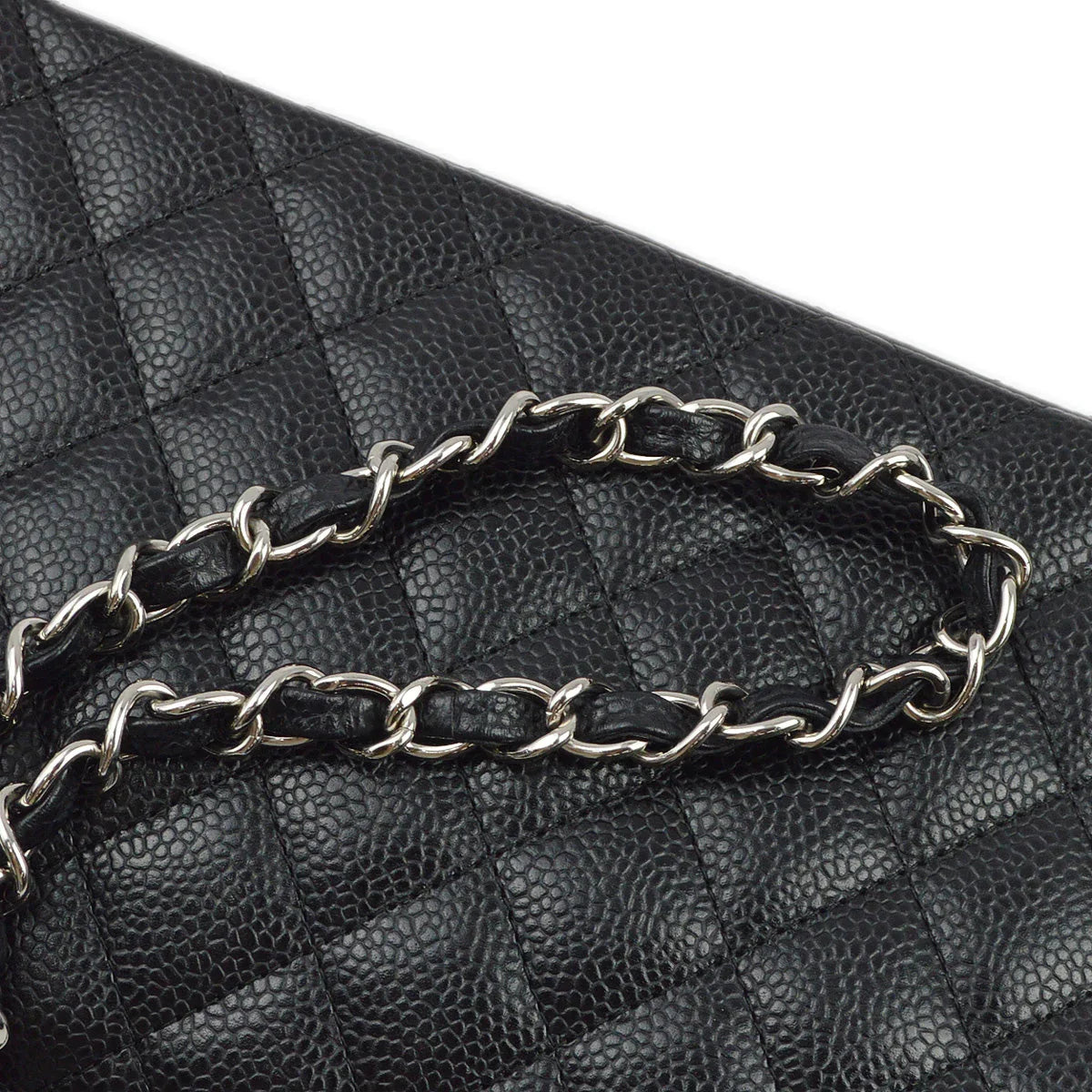 Chanel 2005-2006 Black Caviar East West Shoulder Bag