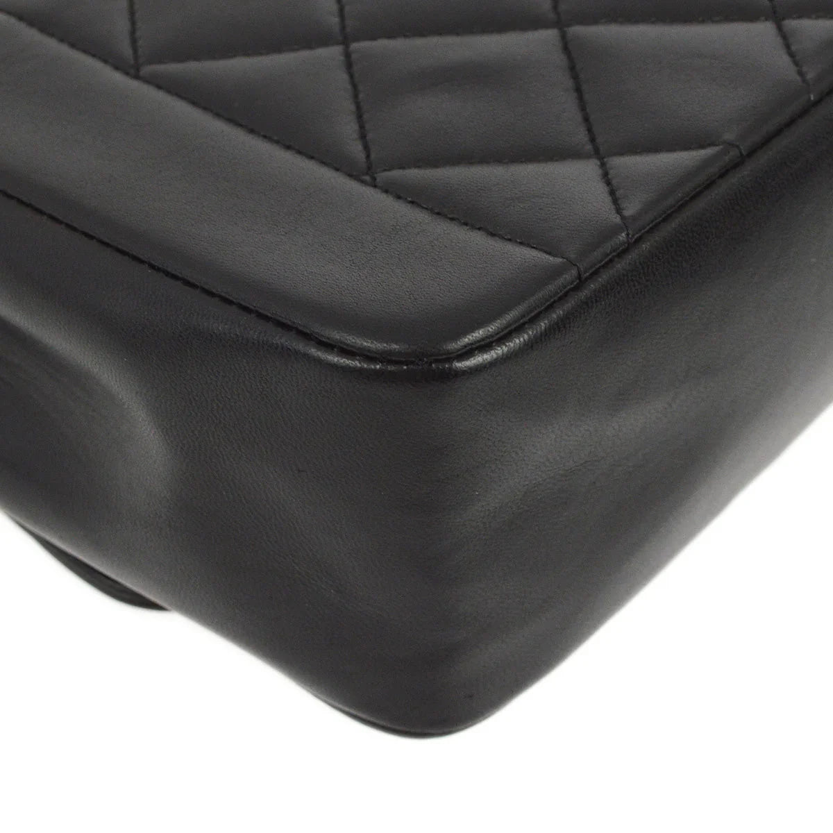 Chanel 1994-1996 Black Lambskin Small Diana Shoulder Bag