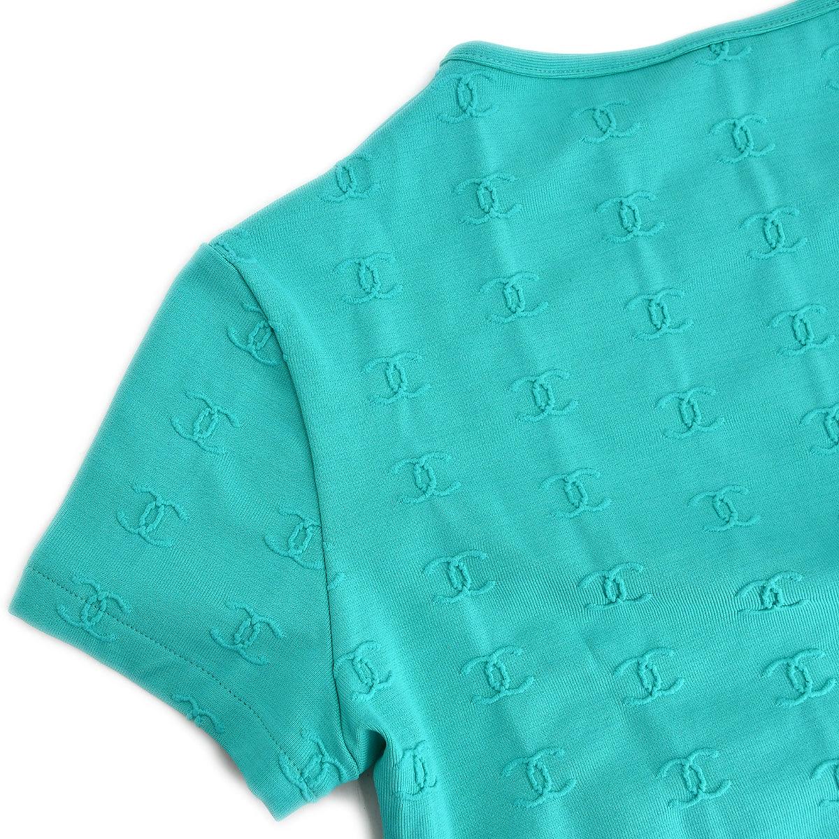 Chanel Cropped T-shirt Light Blue 97P #38