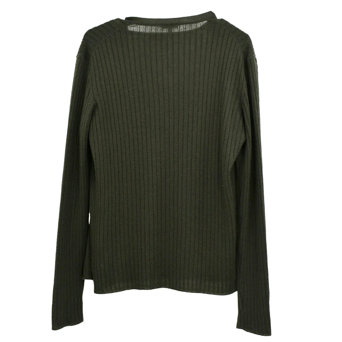 Hermes Set Cardigan Sleeveless Top Khaki #ME