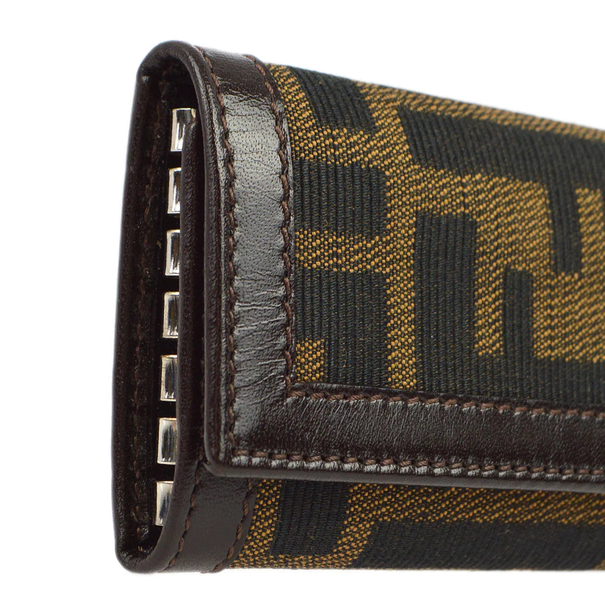 Fendi 2000 Brown Zucca Six Hook Key Case Small Good