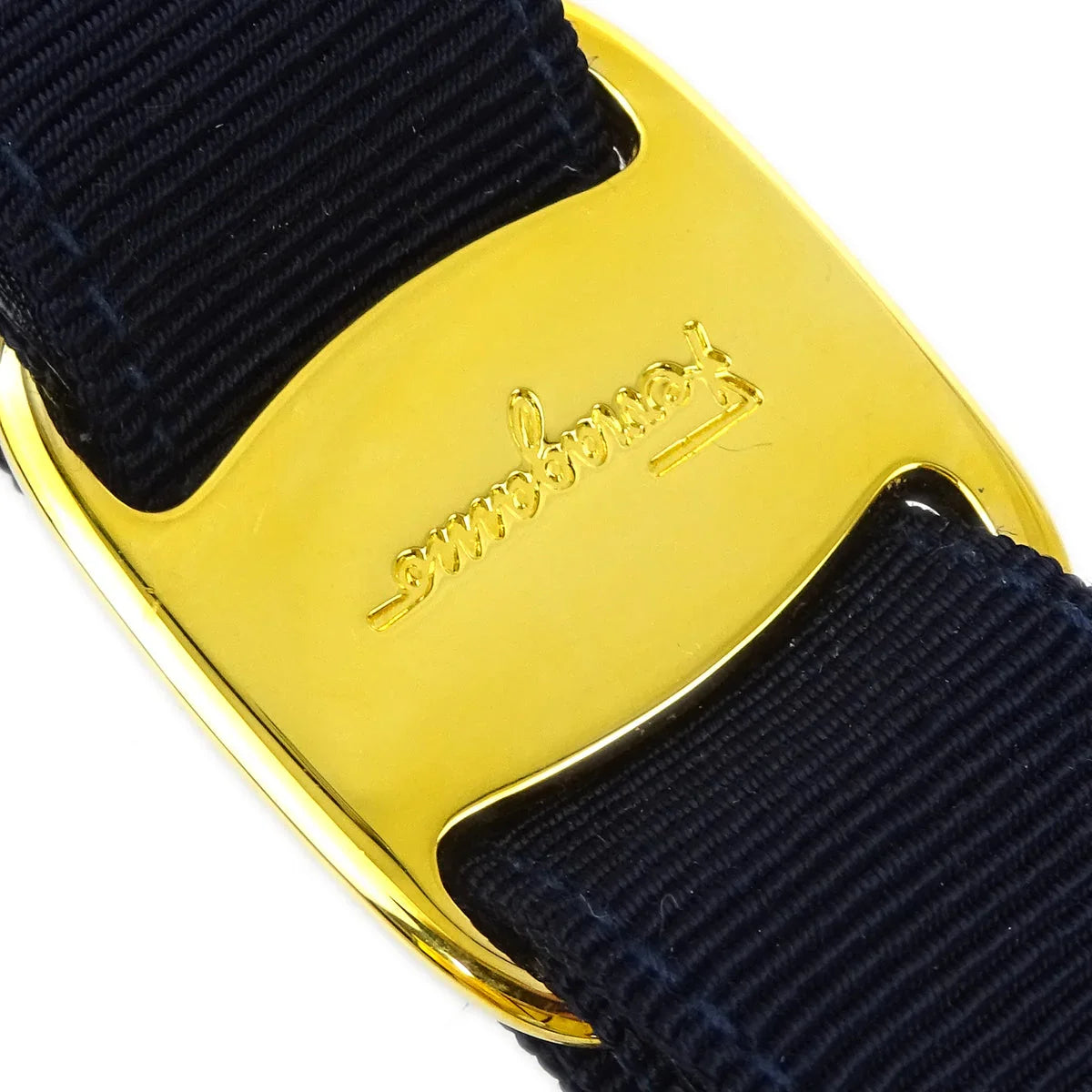 Salvatore Ferragamo Navy Key Ring Small Good