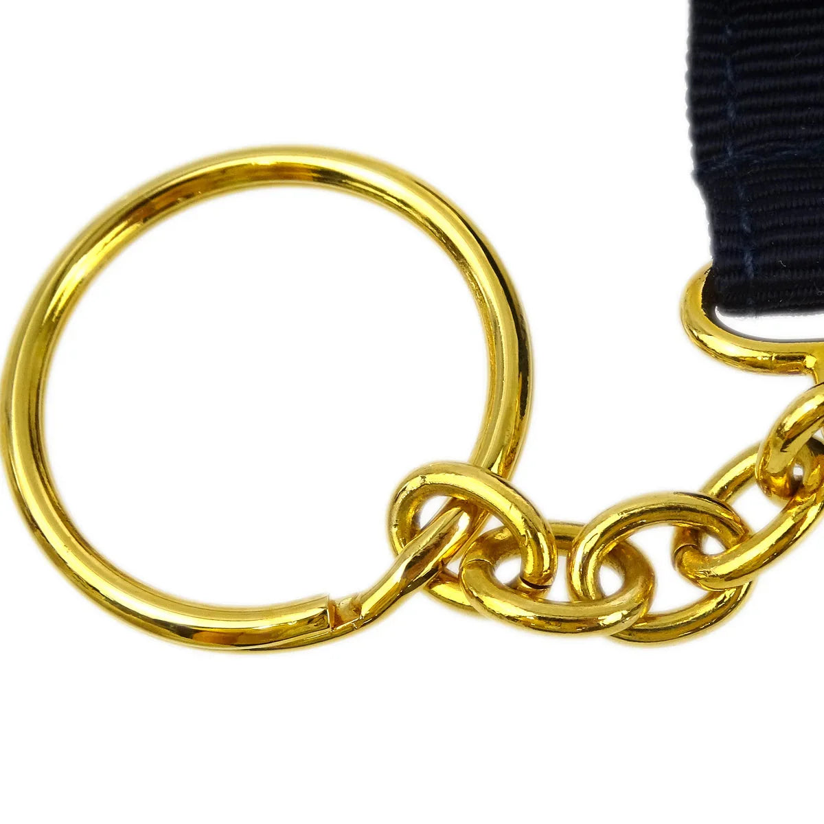 Salvatore Ferragamo Navy Key Ring Small Good