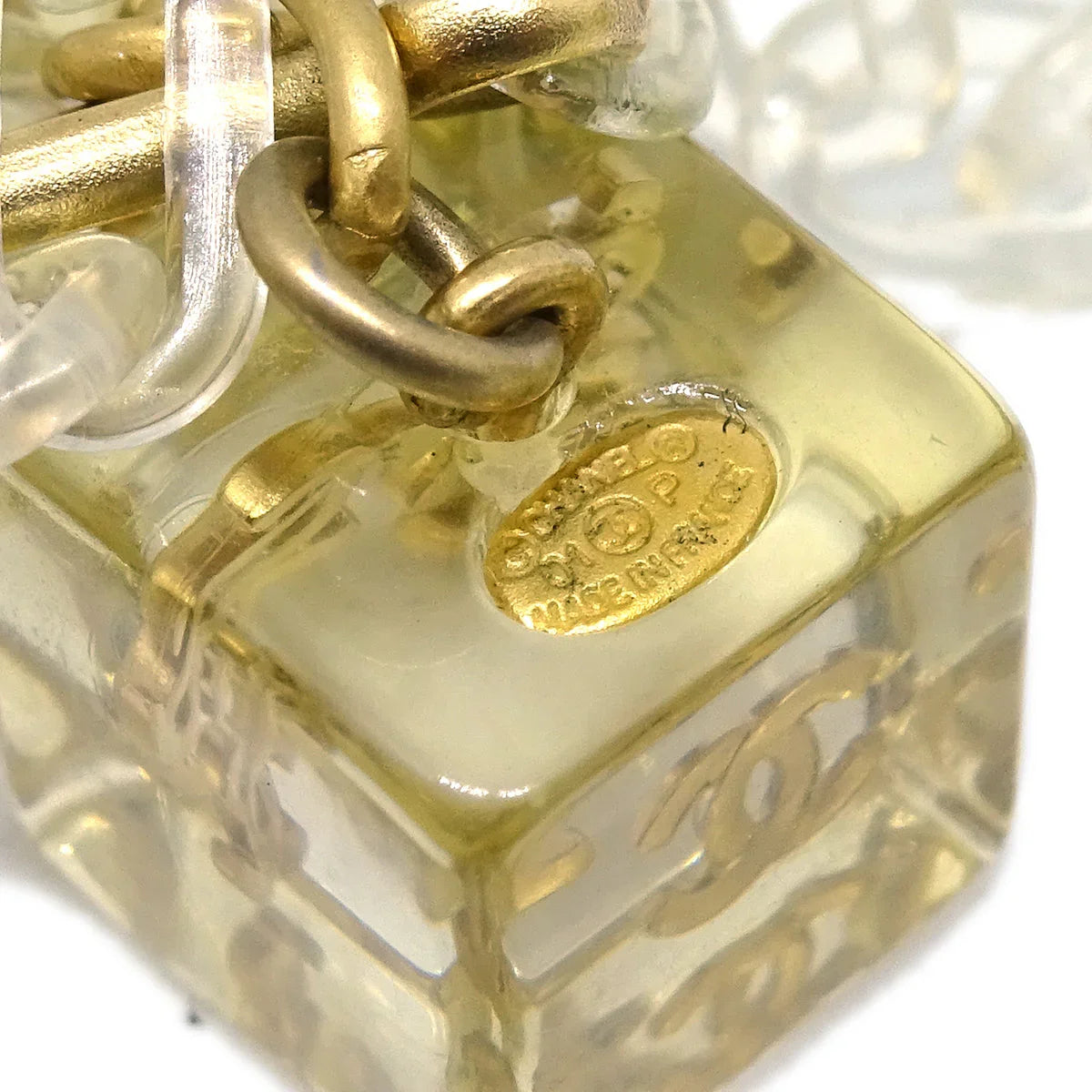 Chanel CC Pendant Necklace Yellow 01P
