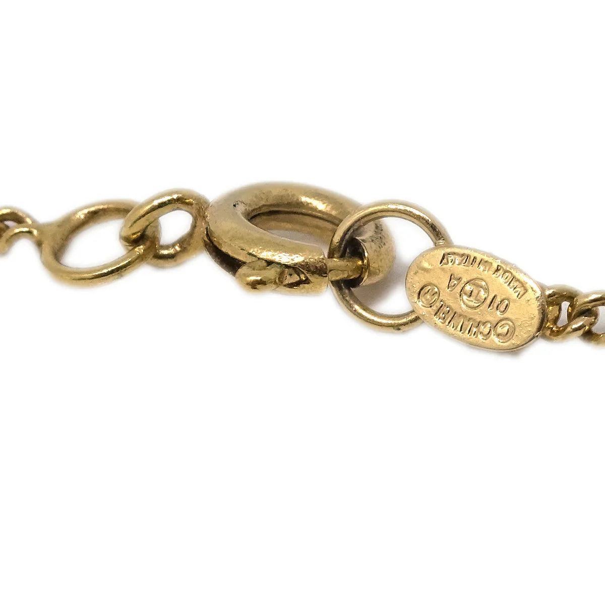 Chanel Pink CC Pendant Necklace 01A
