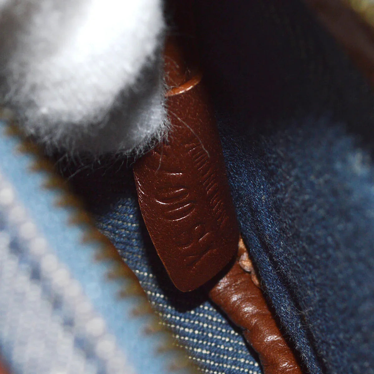 Celine Blue Denim Macadam Belt Bum Bag