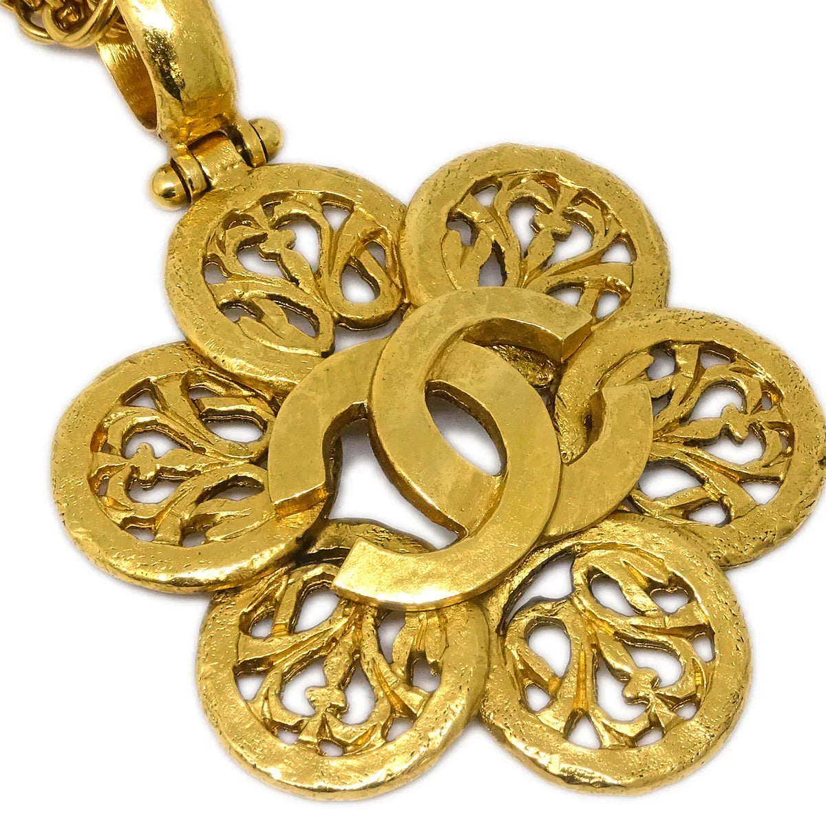 Chanel Gold Pendant Necklace 95A