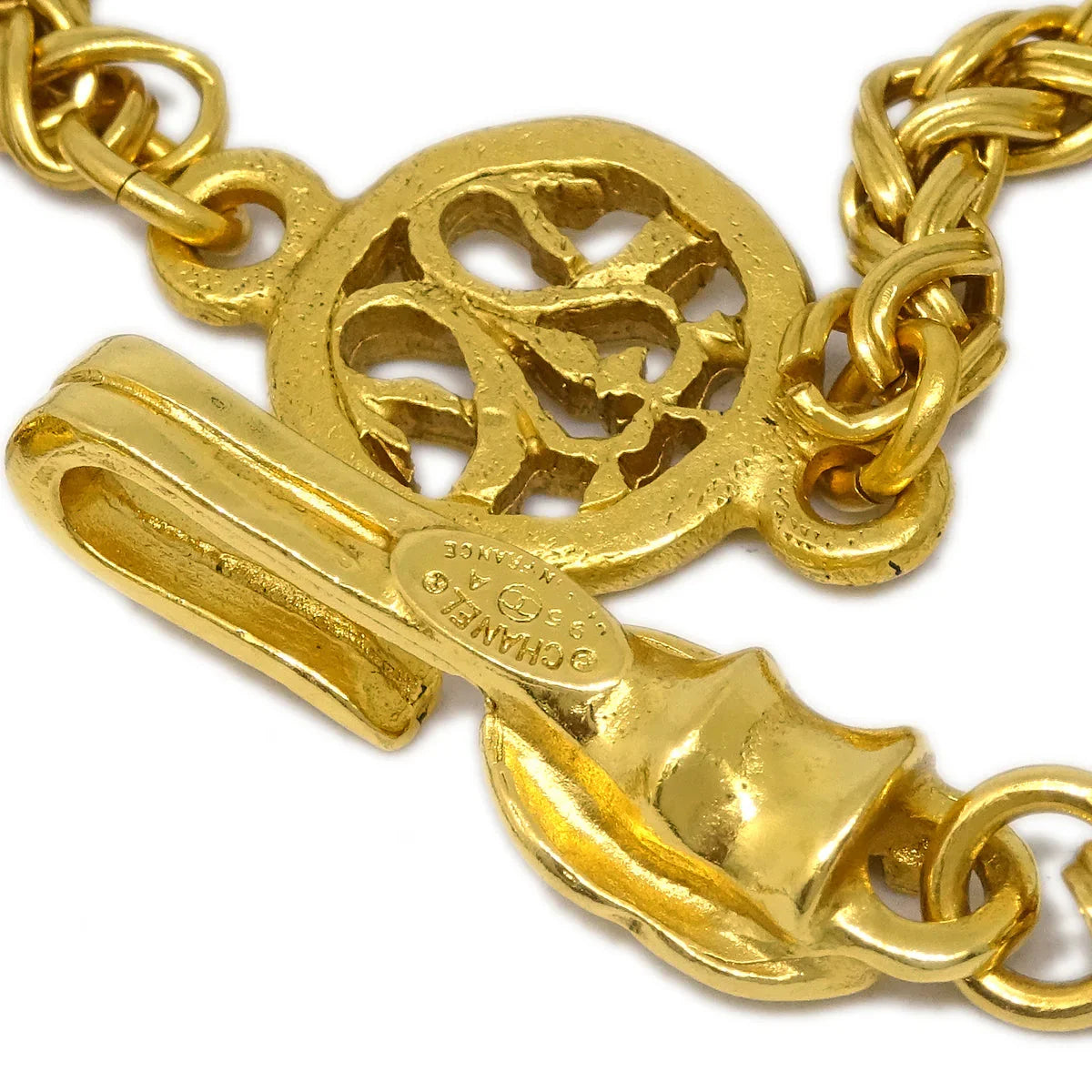 Chanel Gold Pendant Necklace 95A