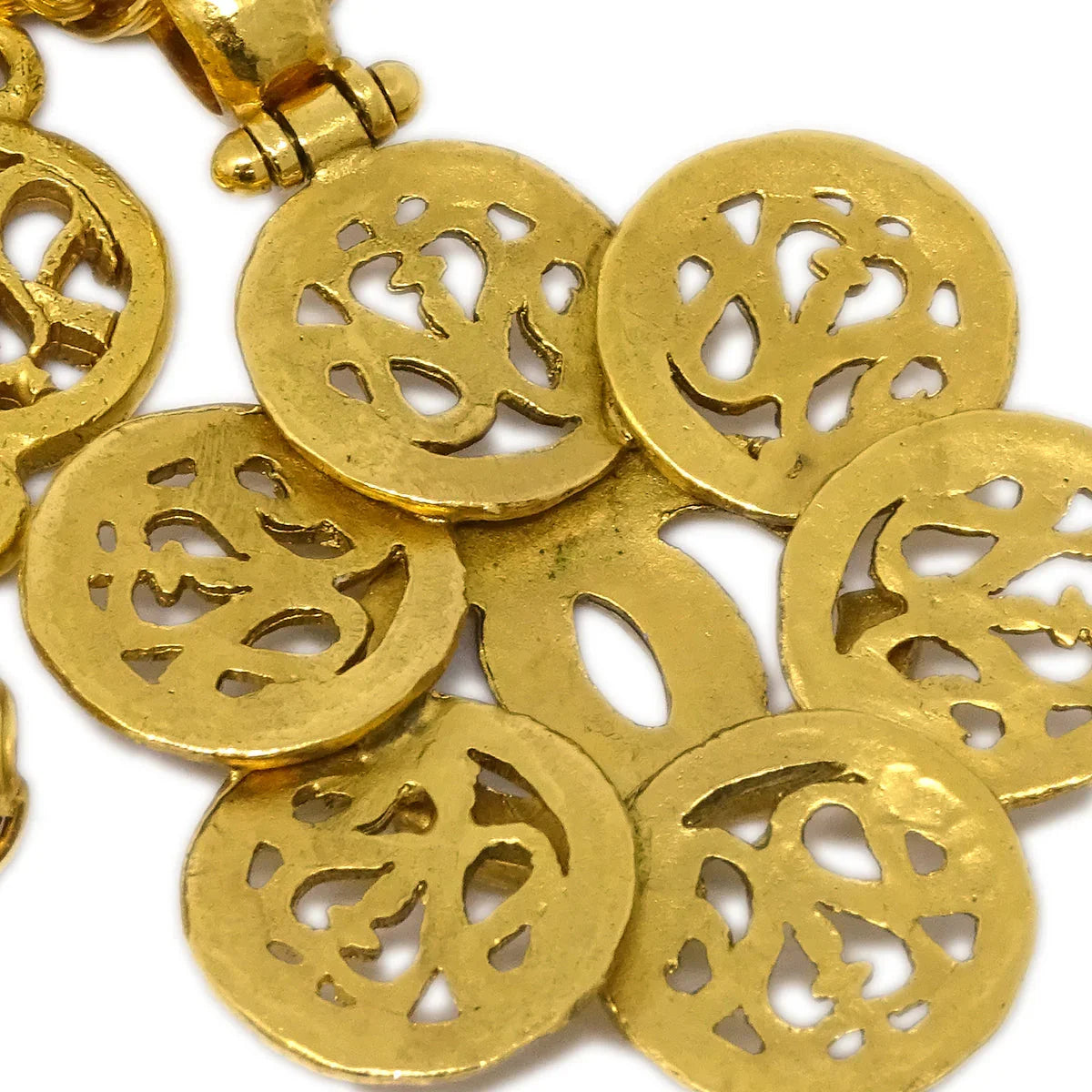 Chanel Gold Pendant Necklace 95A